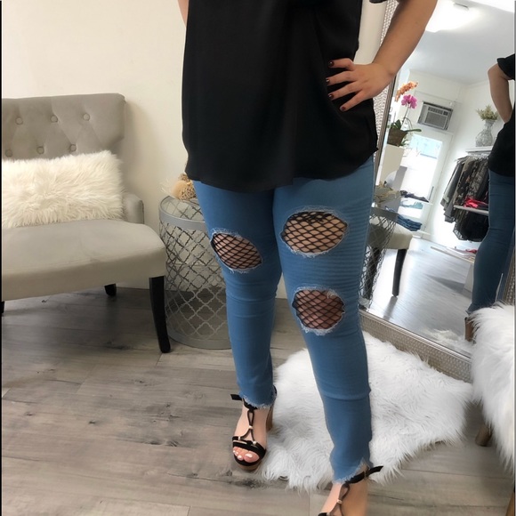 Distressed Pull On Jeggings 3x | Poshmark